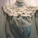 REDUCED 1890s VICTORIAN Chambray DRESS Embroidered Eyelet Trim