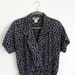 bow print surplice collared dress, m-xl