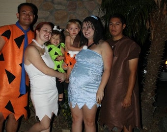 Adult costumes wilma fred barney betty pebbles or bam bam flintstone adult costume, or betty rubble ,or pebbles