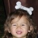 bone hair clip cave girl pebbles