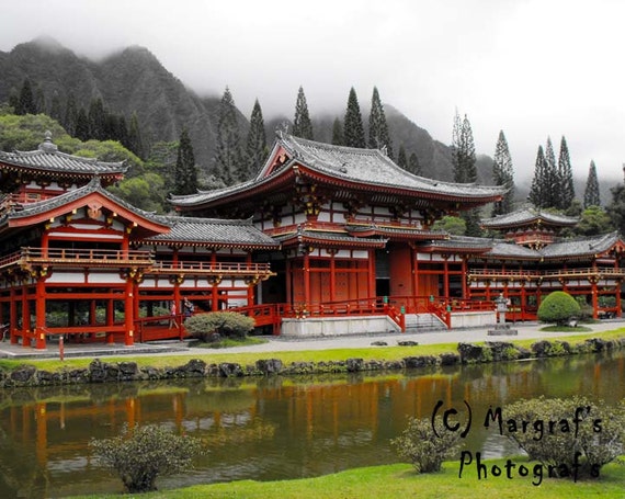 Buddhist Temple replica in Maui Hawaii 5x7 temple photo fine