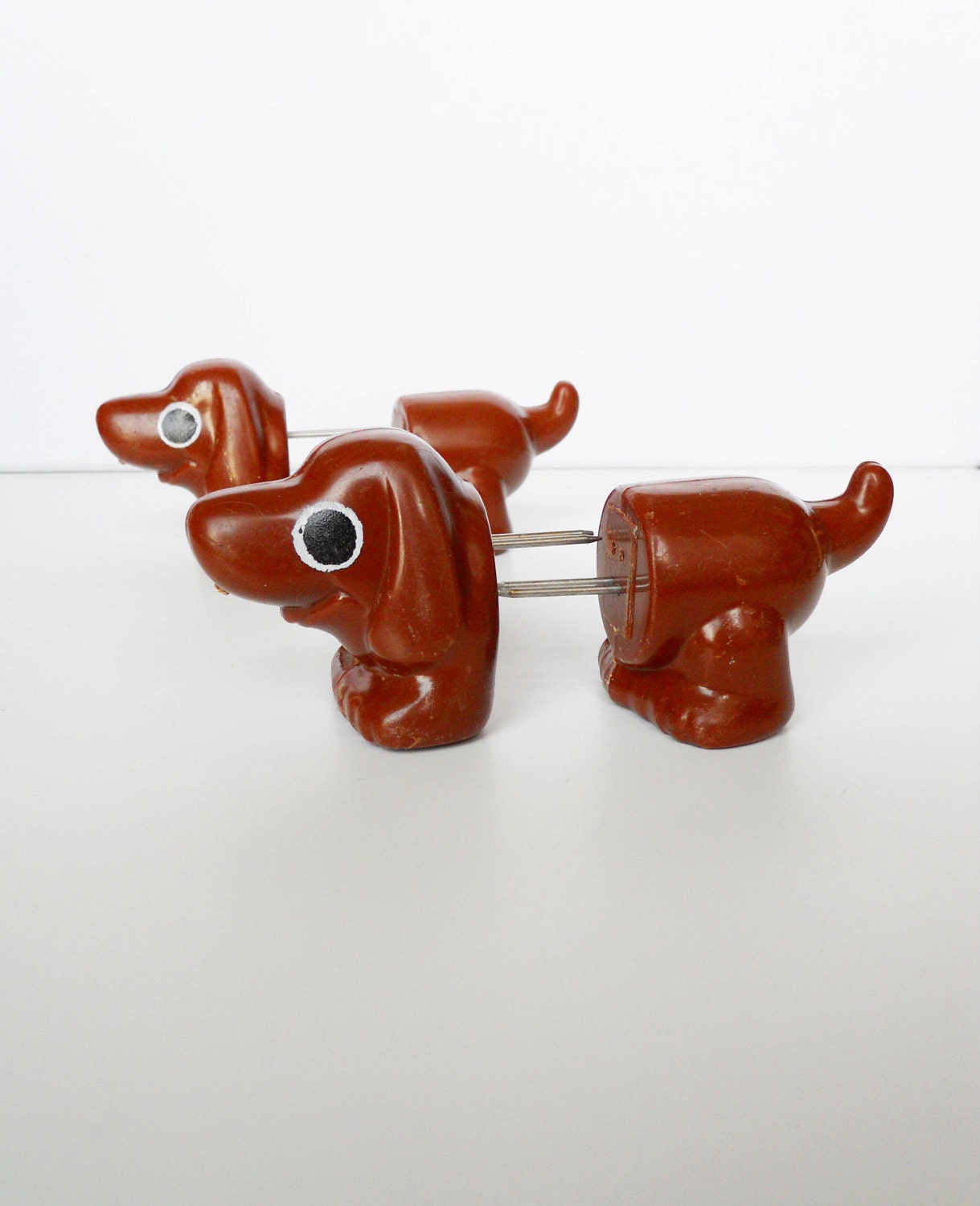 Vintage Dog Corn Cob Holders Set of Two