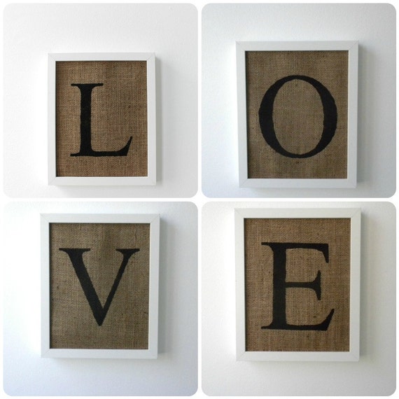 6 alphabet wall letters for the price of 5 burlap decor