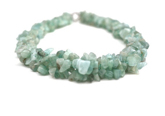 Aquamarine Necklace aqua necklace gemstone by JJOriginalsJewellery