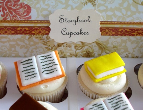 Mini Storybook Cupcake Toppers - 1 Dozen Il_570xn