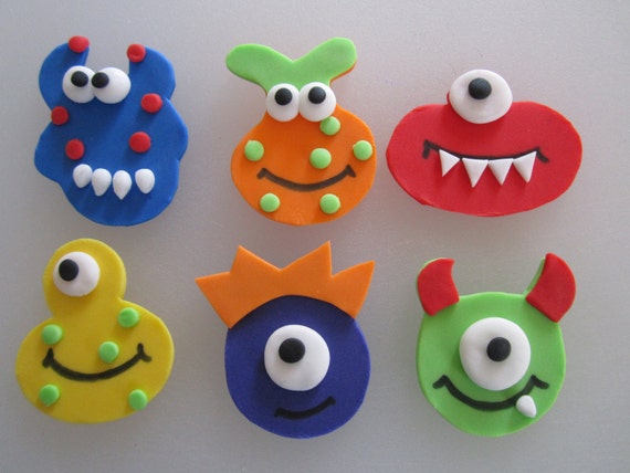 Monster Assortment Cupcake Toppers - 1 Dozen Il_570xn
