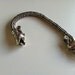 Sterling Silver Vintage Double Headed Dragon Bracelet Bangle 925