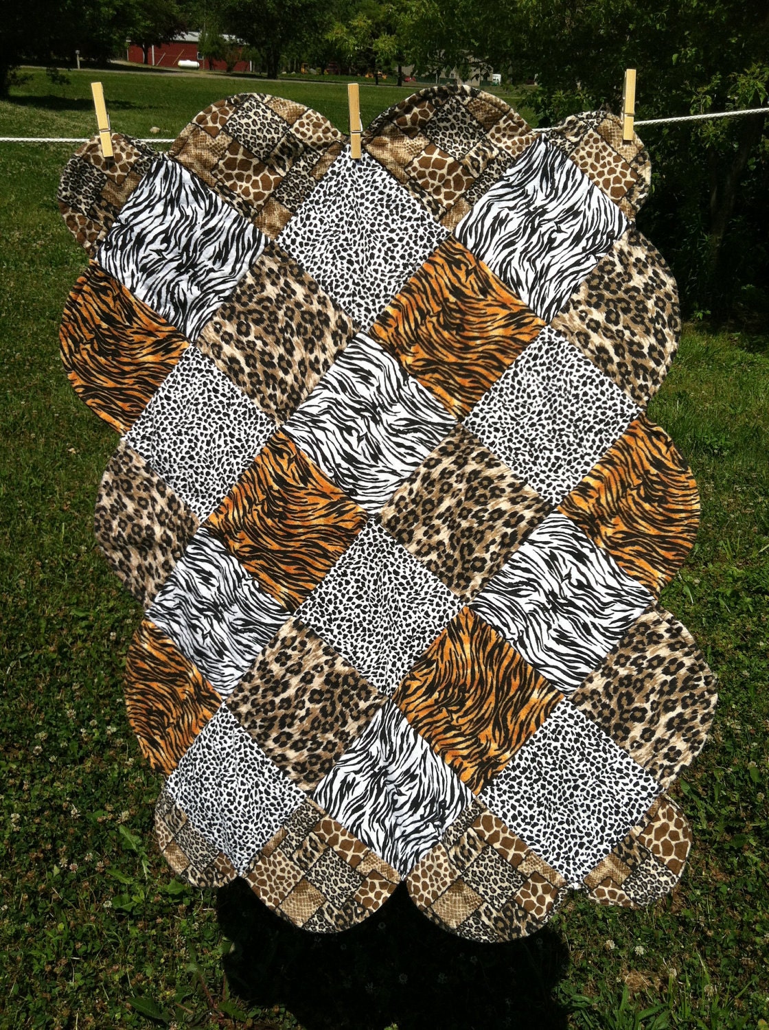 Animal Print Baby Quilt