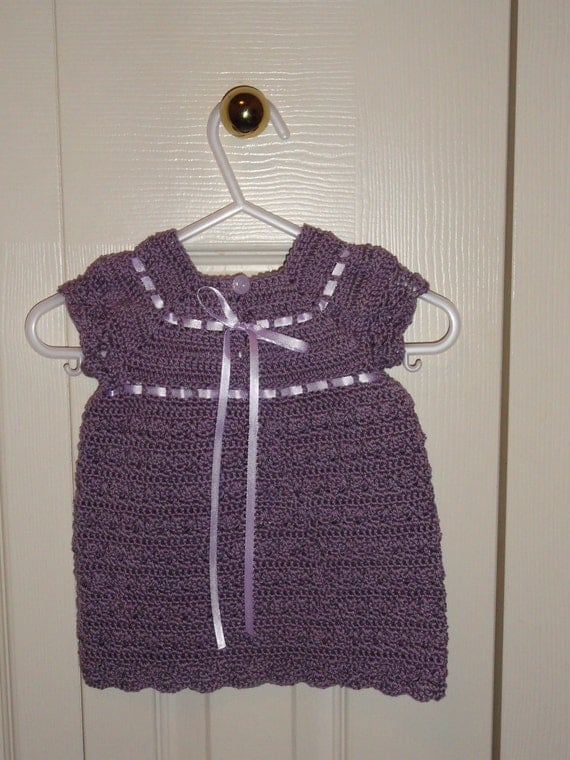 Beautiful Gracie Dress Crochet Pattern Size 0 to 3 months