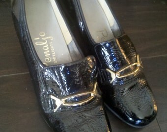 Vintage black patent leather Penaljo shoes