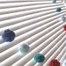 POM POM GARLAND - light blue, mint green, teal, periwinkle & red yarn pom pom garland - wedding, baby shower, birthday party or room decor