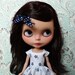 SALE % White and Blue Flowers Dress for Blythe, Pullip