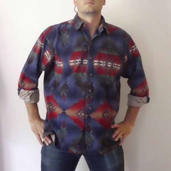 southwestern style mens shirts