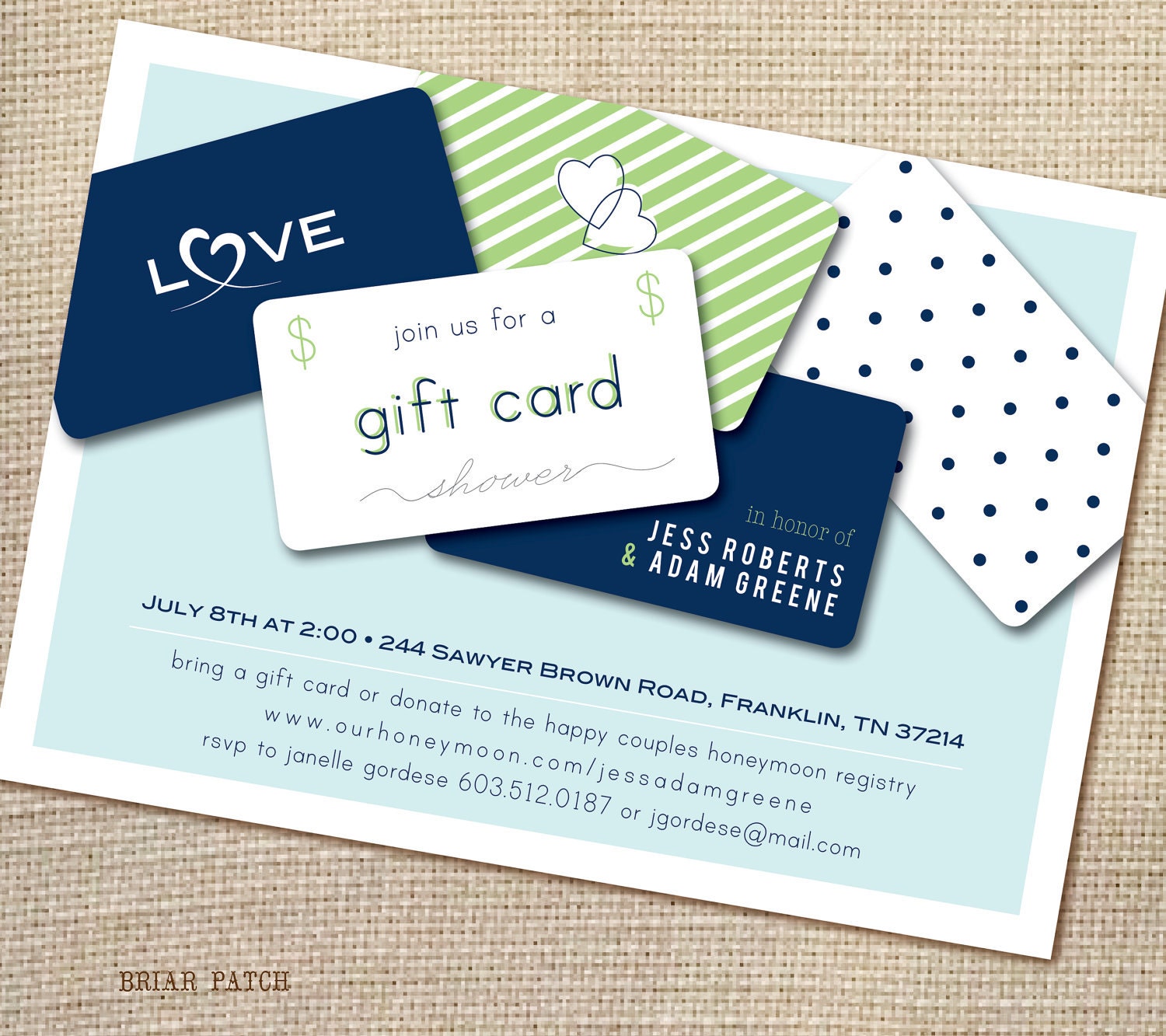 How To Sign A Bridal Shower Gift Card