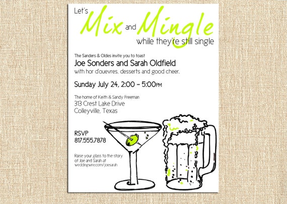 Cocktail Engagement Party Invitations 8