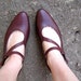 Woman Burgundy shoes, Vintage 90s leather shoes, "Antelope" shoes made in Israel Listed by MeshuMaSH on etsy