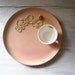 Decorative pink Plate, Up cycled Mexican wood plate