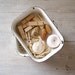 Enamel Cook Ware, 3 containers, mid century kithchen ware