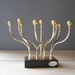 Vintage Dynamic Candelabra, Gold and silver plated Hannukah Menorah, Jewish, Judaism, rotating abstract Candelabra, Holiday