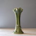 Green Bud Vase, Vintage ceramic green Vase