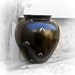 Vintage Black Vase, Handmade Ceramic small vase