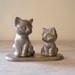 Vintage pewter Cats, Rotating cats stand