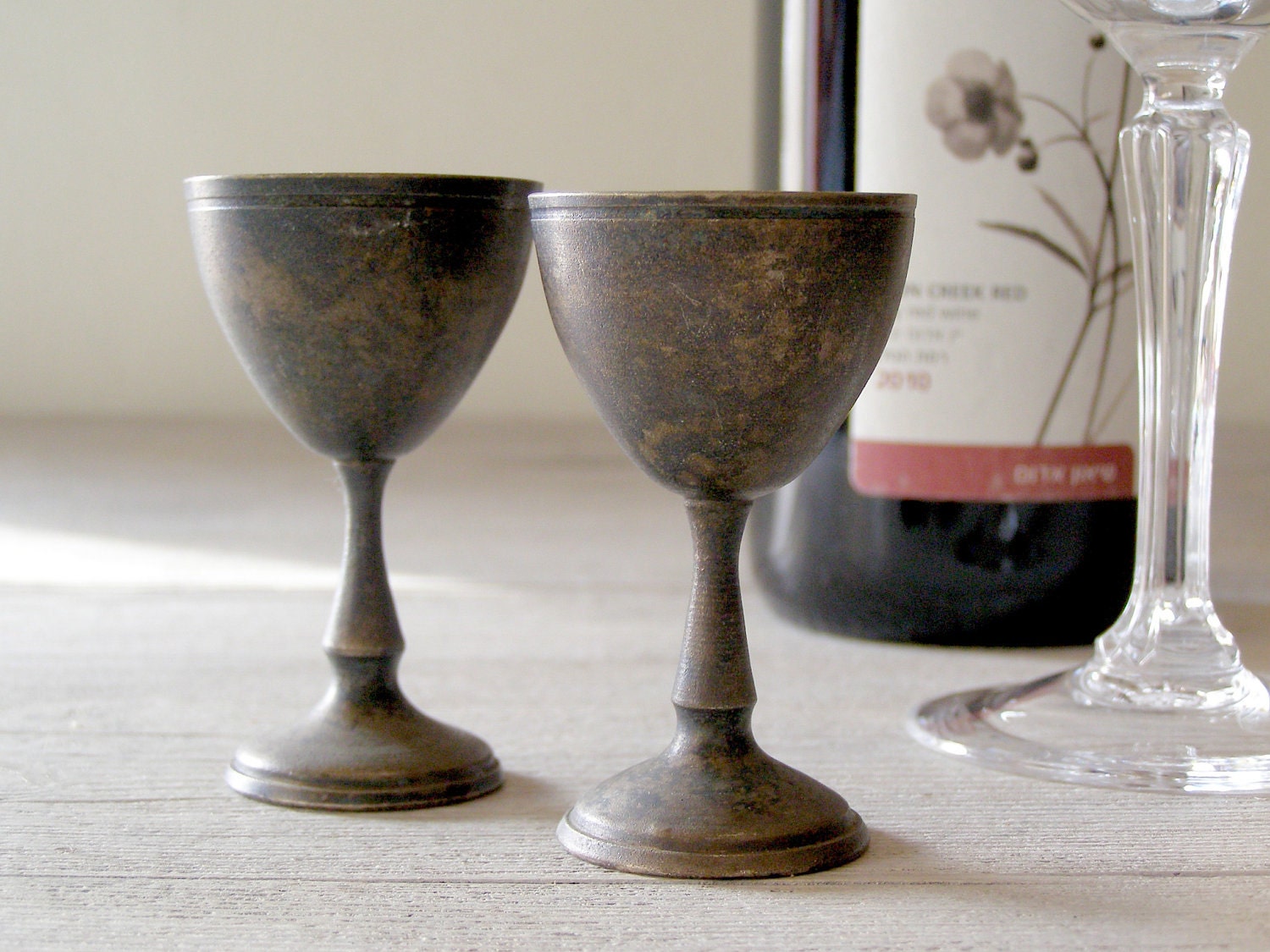 Miniature Copper Goblets Vintage tiny Goblets