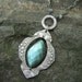 Labradorite Mehndi Necklace- Handcrafted with Recycled Fine Silver