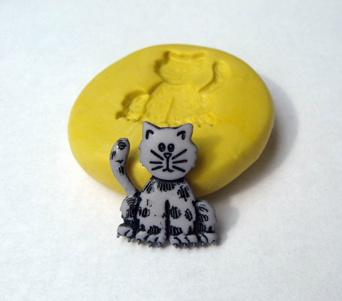 Gray CAT Food grade silicone mold mould for chocolate ice