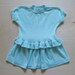 vintage kids 1980s T-SHIRT DRESS Mint Pastel Teal Ruffles 2T