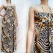 MAXI DRESS 092-10 Leopard graphic spaghetti neck strap evening party sexy casual formal prom long ladies