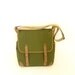 Messenger Bag leather and canvas handbag shoulder bag green bag