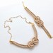 Light Gold Matching better set Nautical Knot Rope Necklace and bracelet with golden chain
