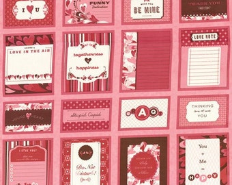 VALENTINES FABRIC Chemistry Love Notes From Moda - 24.5" Panel