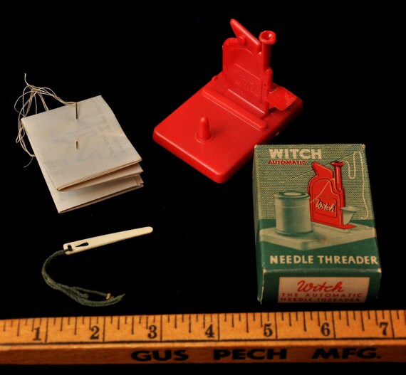 Witch needle threader 1940s by alternativeartsupply on Etsy