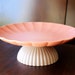Cake Stand in Coral Peach or Coral Pink / Ceramic Cake Stand Pedestal / Cupcake Stand / French Macaron Stand Macaron Pedestal for Macarons