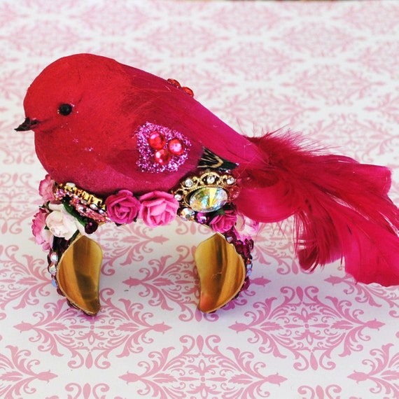 Bird Cuff Bracelet Swarovski Crystal