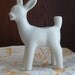 Vintage White Ceramic Deer Planter