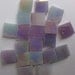 IRIDESCENT LAVENDER 100 3/8" Lt Purple Opal Stained Glass Mosaic Tiles