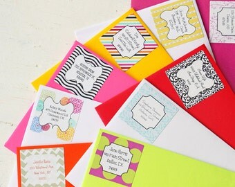 Custom Return Address Stickers Label Personalized Return Address Labels Colorful Stickers Personalized Gift - Set of 24