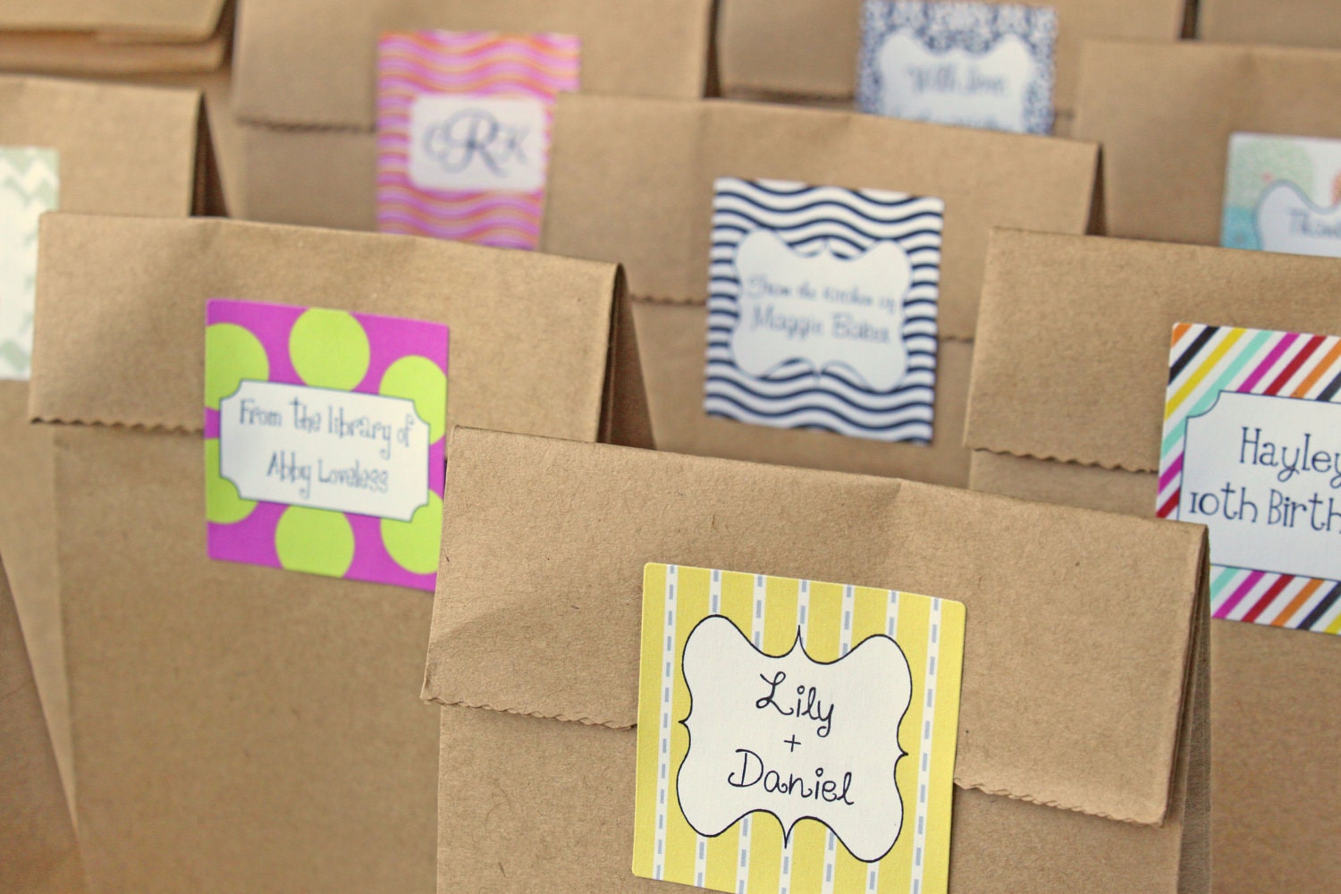 Custom Party Favor Stickers Goodie Bag Stickers Wedding Favor