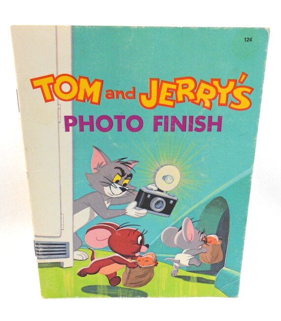 Tom and Jerry Book Photo Finish Kids Cat Mice 1970s
