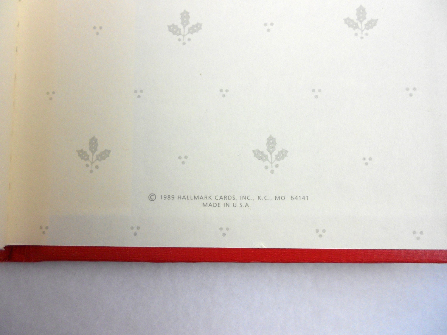 Hallmark Christmas Card Record Address Book 1989 Unused