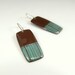Earrings, Enamelled, Chocolate, Turquoise, Modern, Contemporary, Copper, Sterling