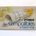 Vintage Pyrex Glass Napkin Rings - Blue Snowflake