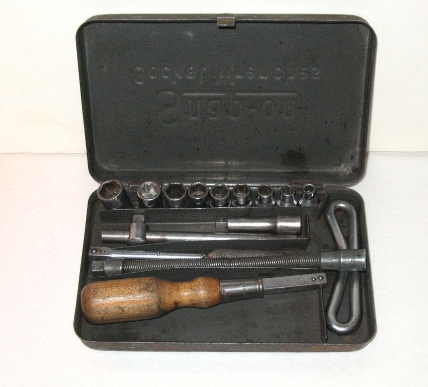 Vintage Midget Snap On 9 32 Drive Socket Wrench Set