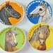 Horses breeds, Russian pins, set of 4