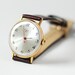 Vintage wristwatch Luch rare, ultra slim, gold plated (AU 20) from Soviet Era