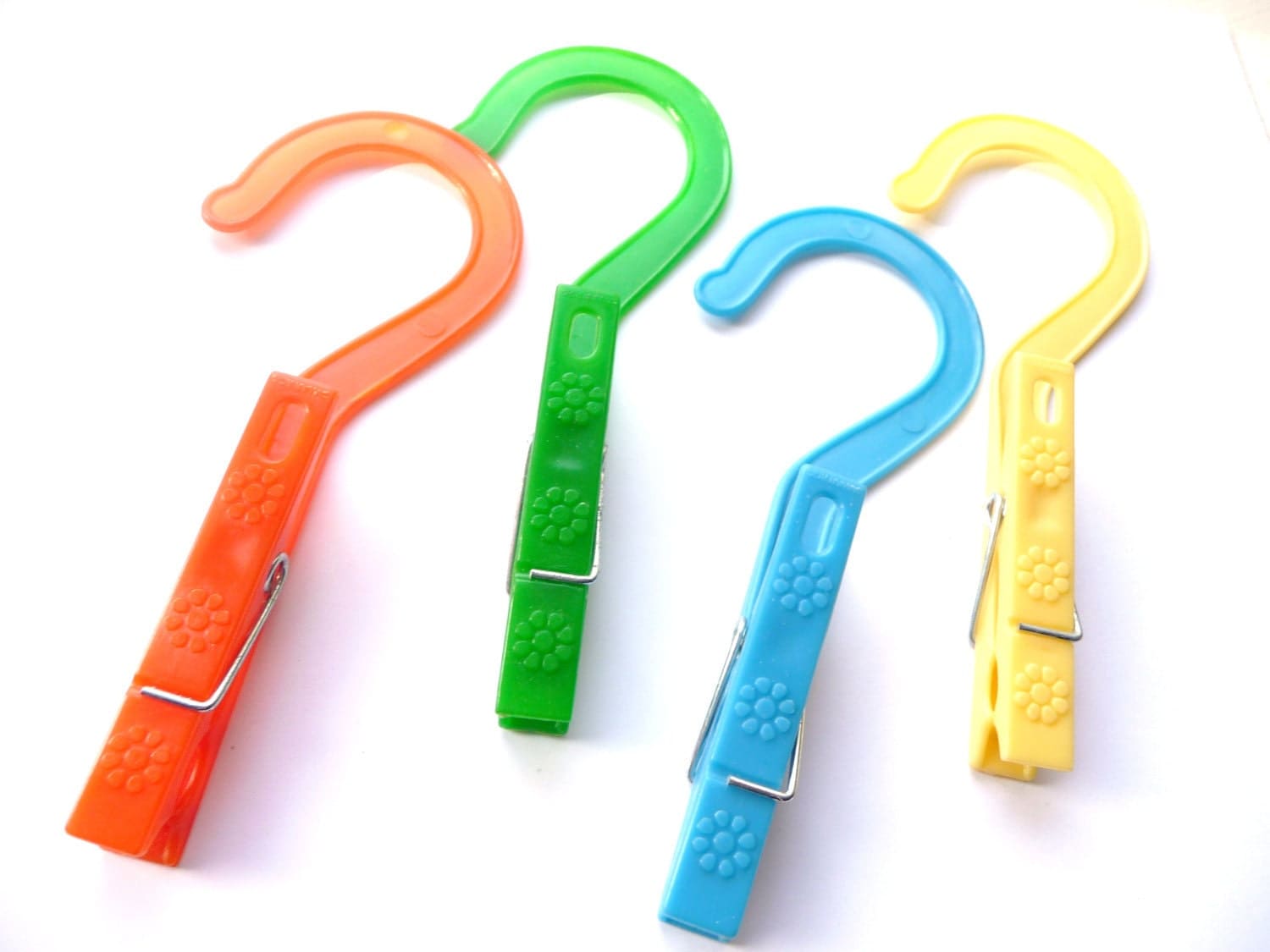 Vintage Plastic Clothespin Hooks by MissCecelia on Etsy