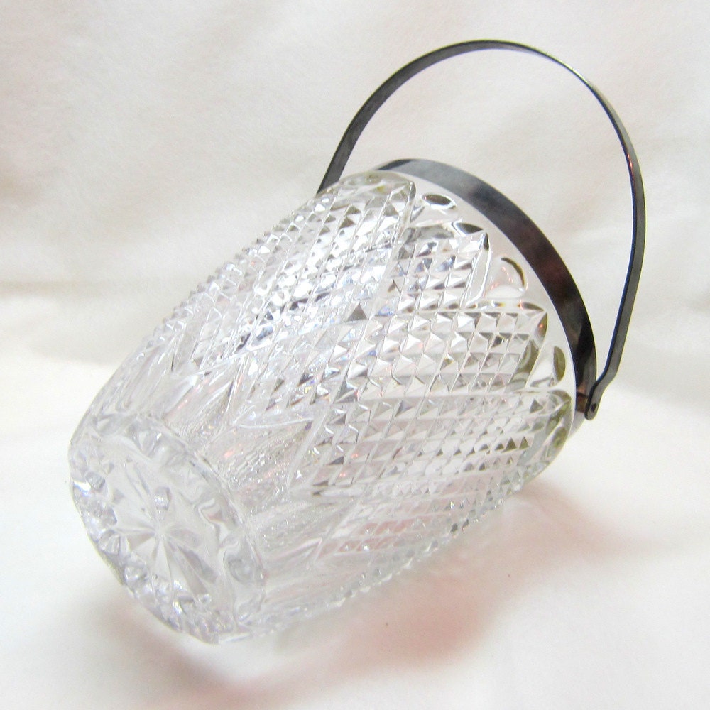 Vintage Lead Crystal Ice Bucket NOS Oneida Cut by SlatternHouse5